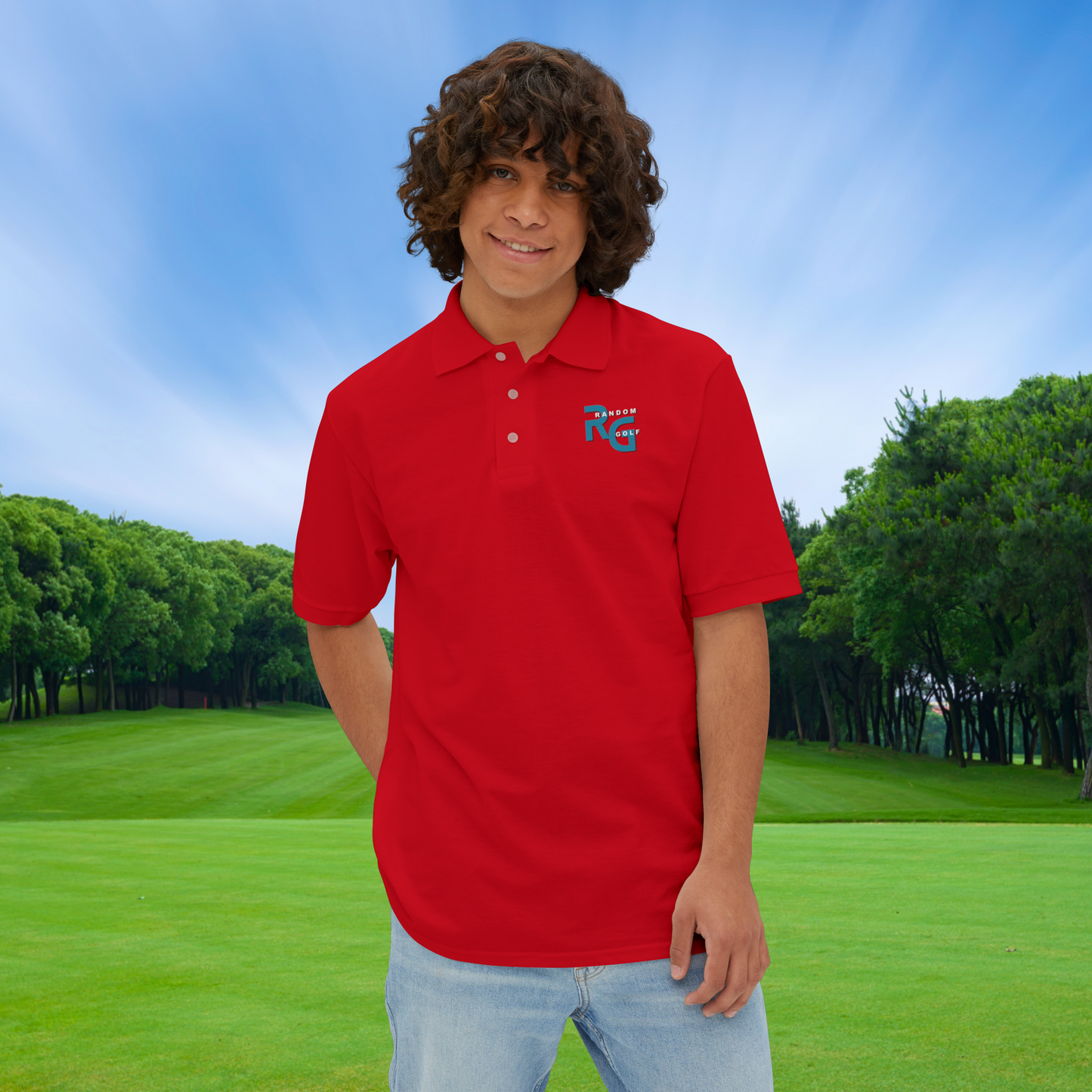 Limited Edition "Random Golf" - Premuim Men's Piqué Polo