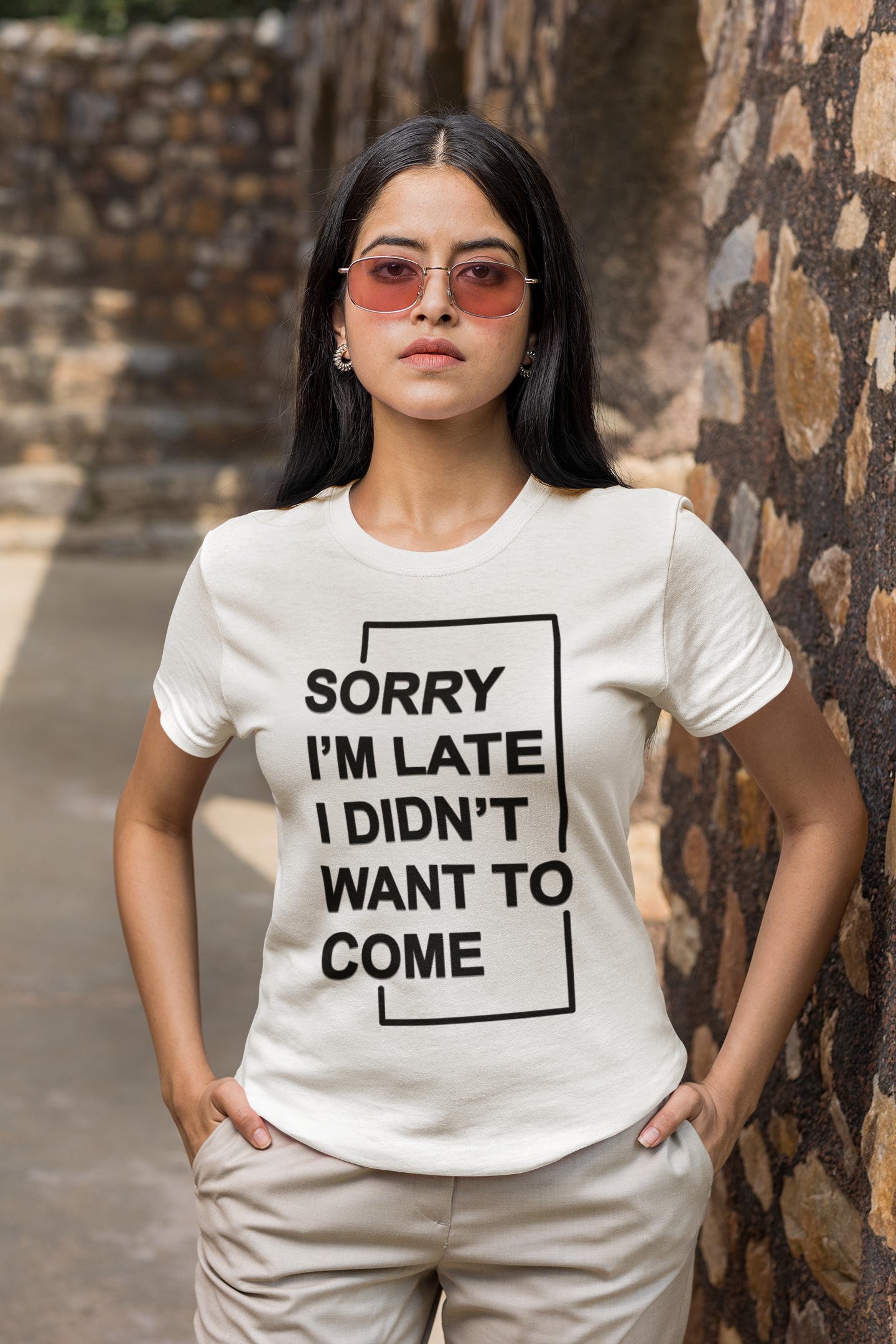 "Sorry I'm Late. I didn't want to come" - T-Shirt (DT)