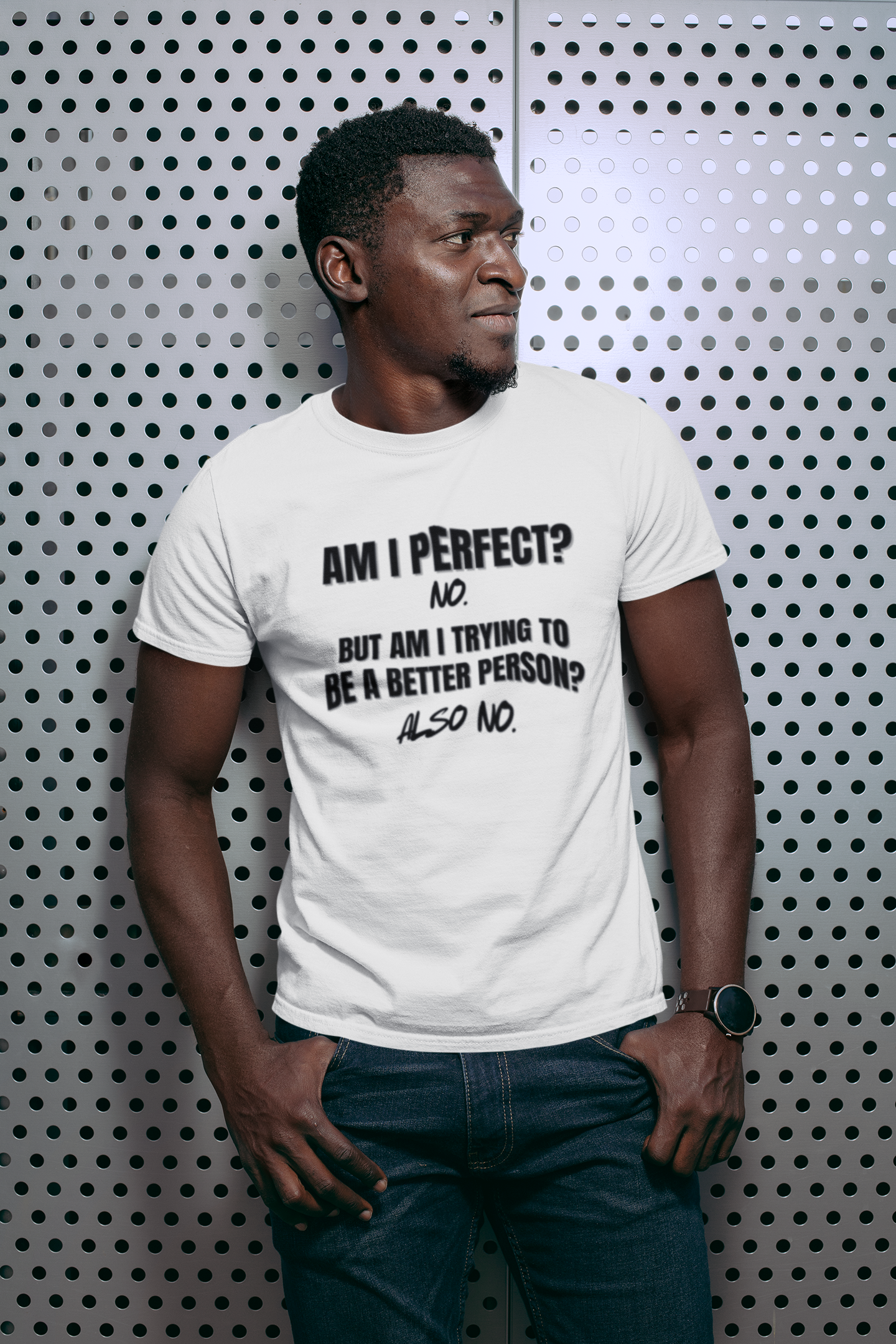 "Am I Perfect?..." SoftStyle T-Shirt (DT)