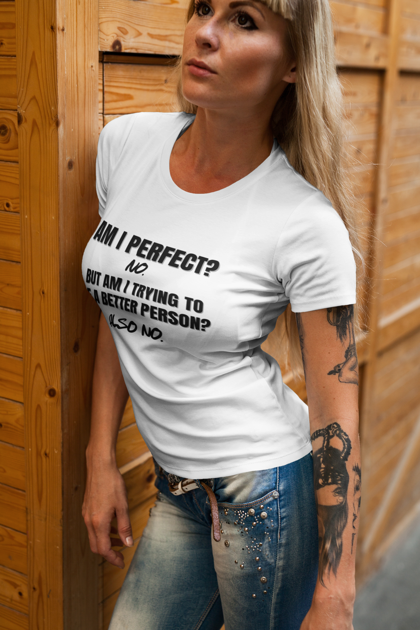 "Am I Perfect?..." SoftStyle T-Shirt (DT)