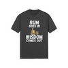 "Rum Goes In. Wisdom Comes Out" - T-Shirt (LT)