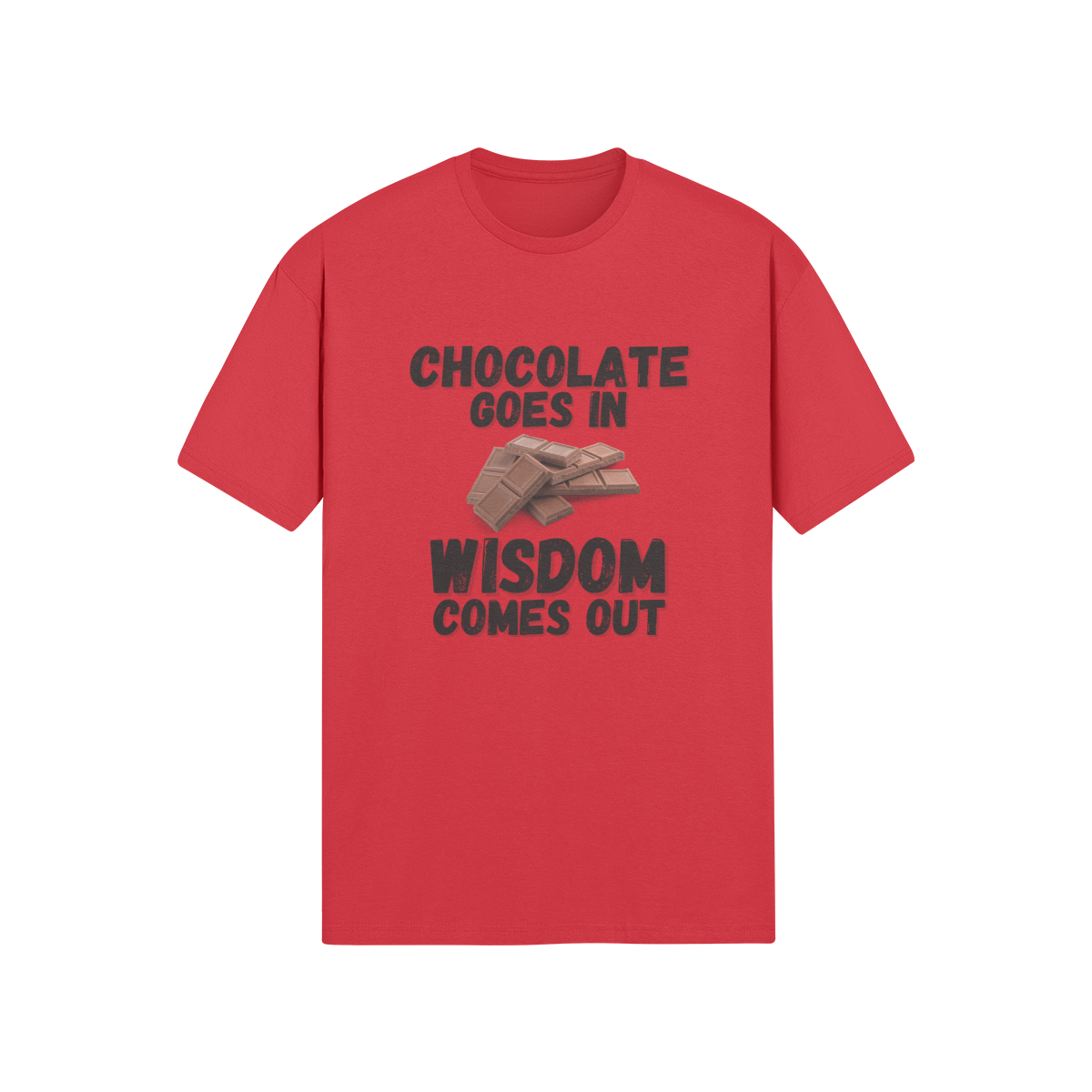 "Chocolate Goes In. Wisdom Comes Out" - T-Shirt (DT)