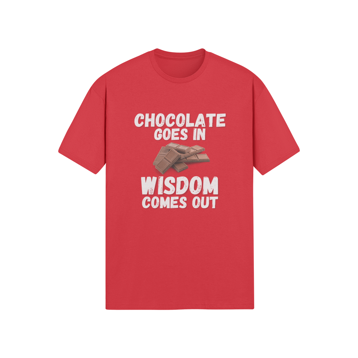 "Chocolate Goes In. Wisdom Comes Out" - T-Shirt (LT)