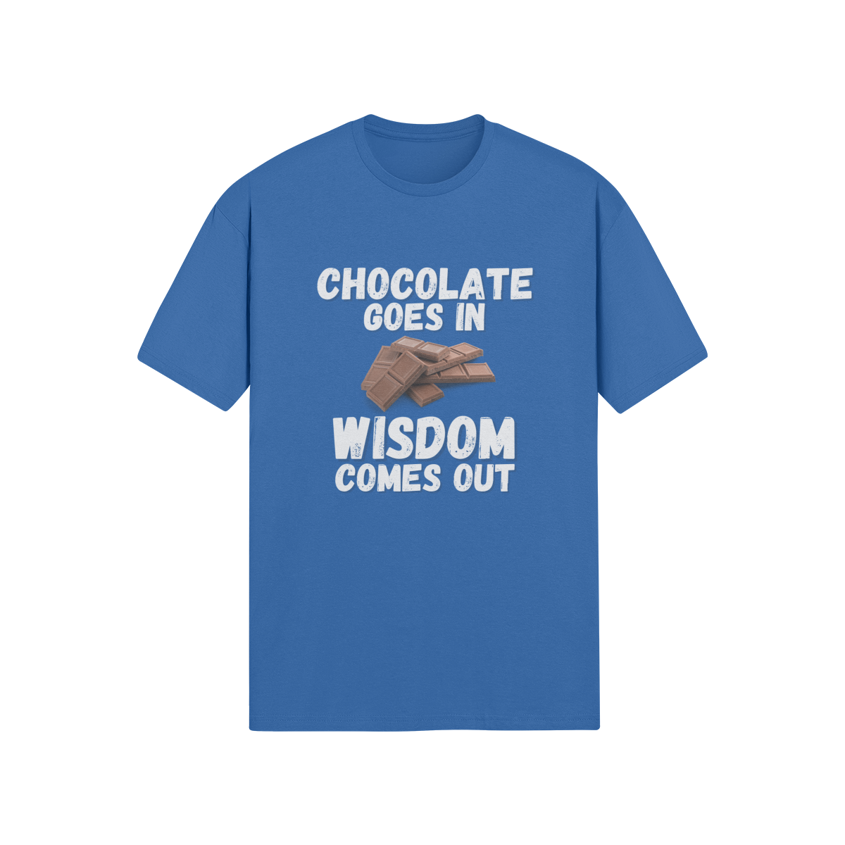 "Chocolate Goes In. Wisdom Comes Out" - T-Shirt (LT)