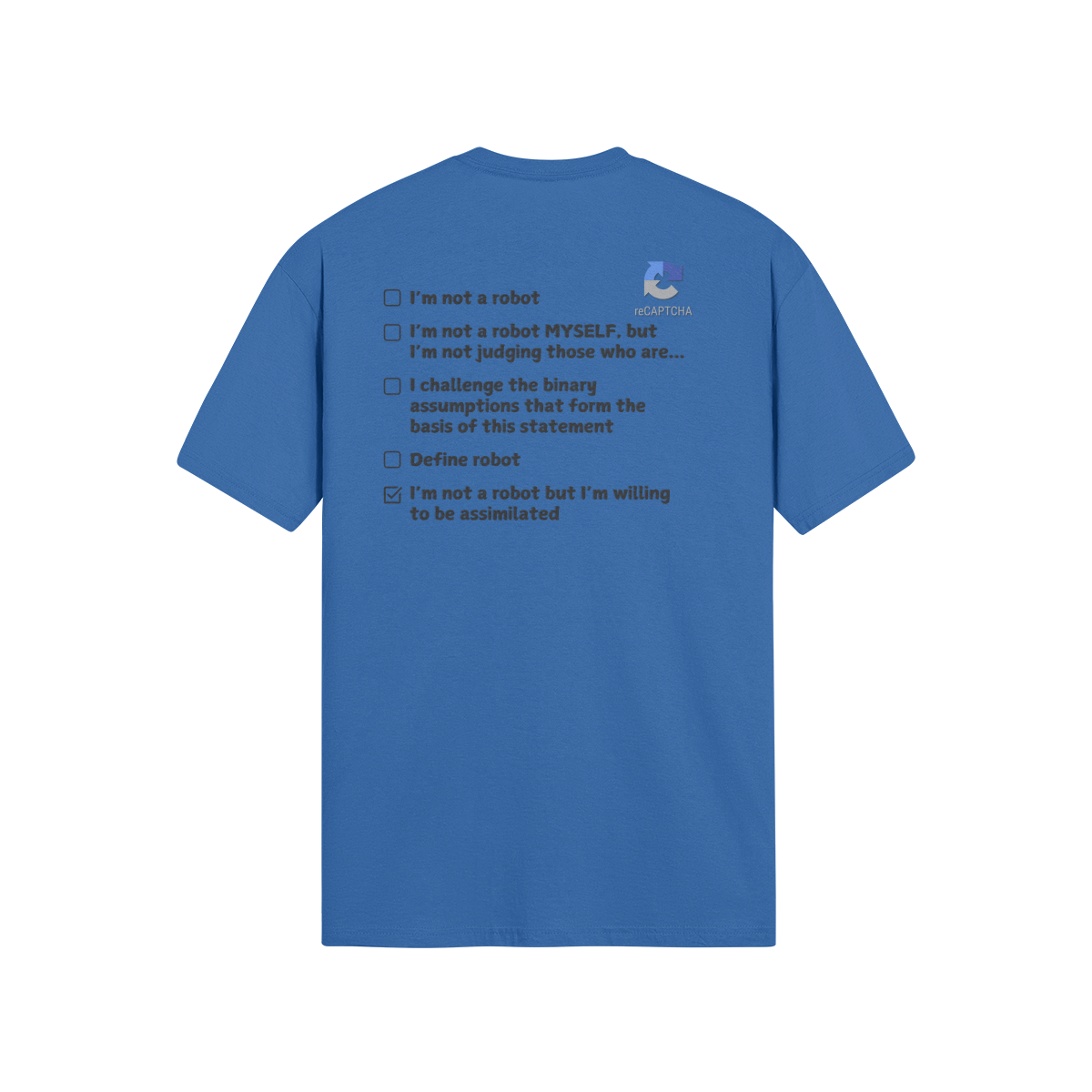 "Are you a Robot?" (Borg Version) T-Shirt (DT)(Print both sides)