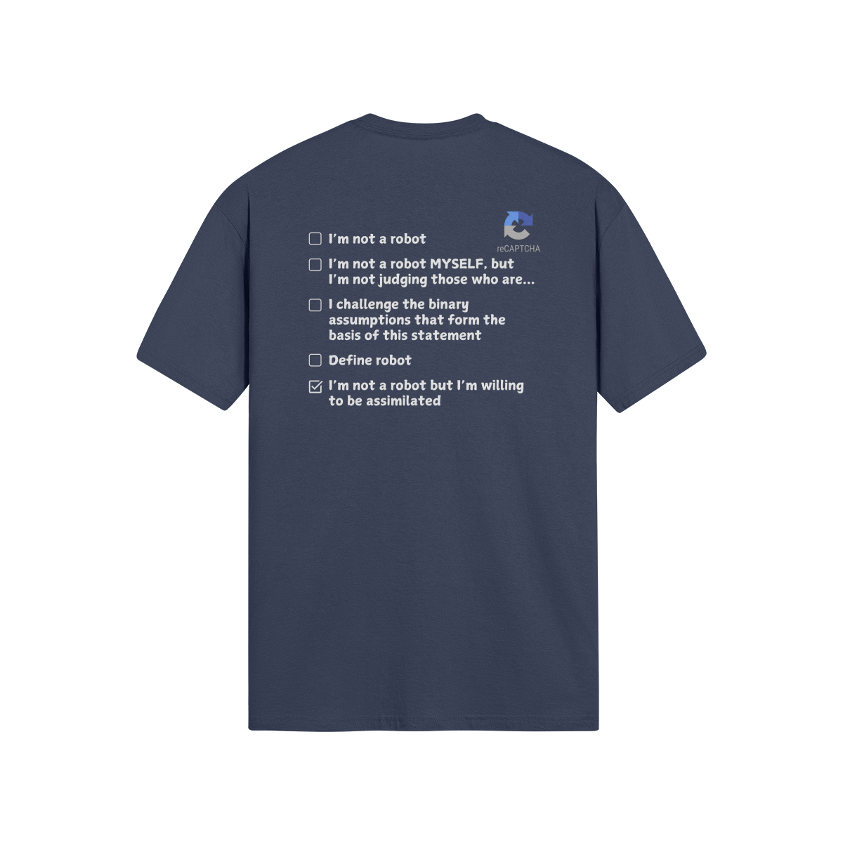 "Are you a Robot?" (Borg Version) T-Shirt (LT)(Print both sides)