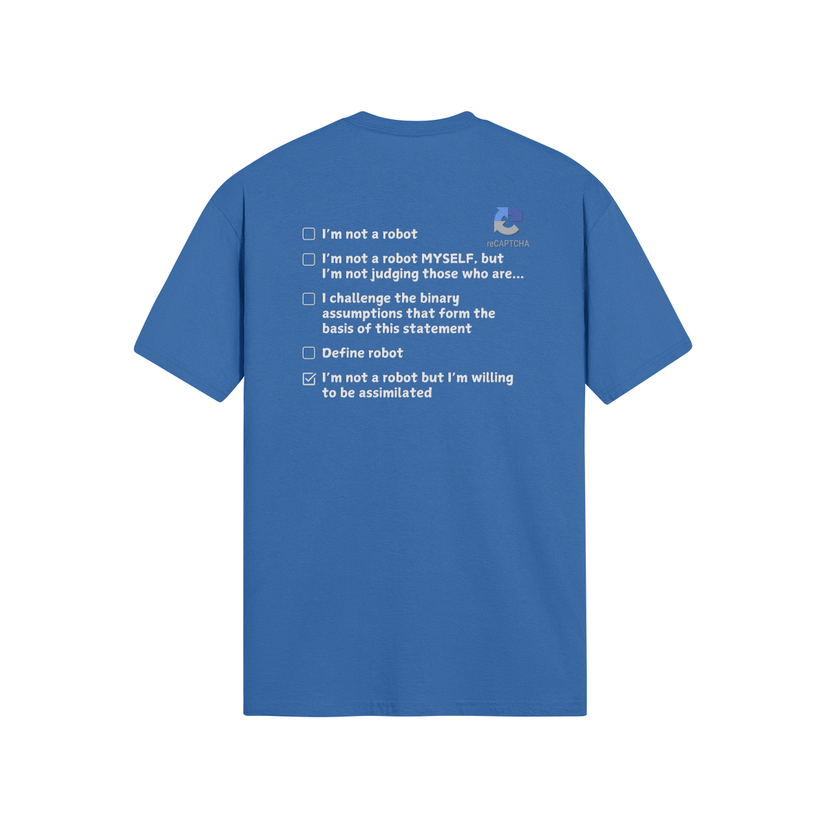 "Are you a Robot?" (Borg Version) T-Shirt (LT)(Print both sides)
