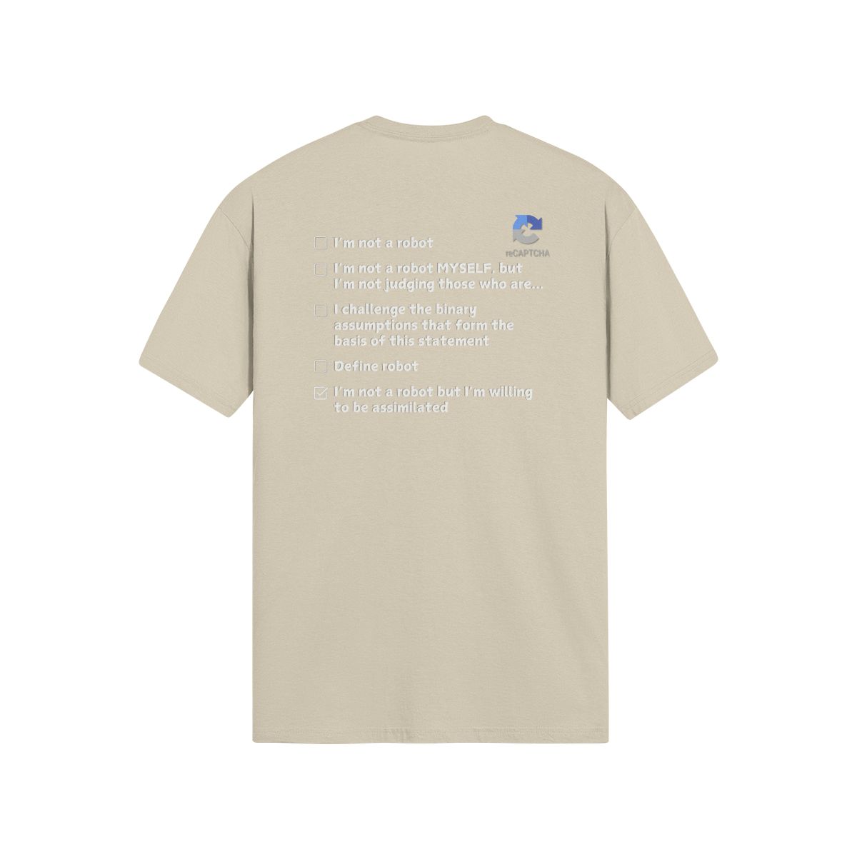 "Are you a Robot?" (Borg Version) T-Shirt (LT)(Print both sides)