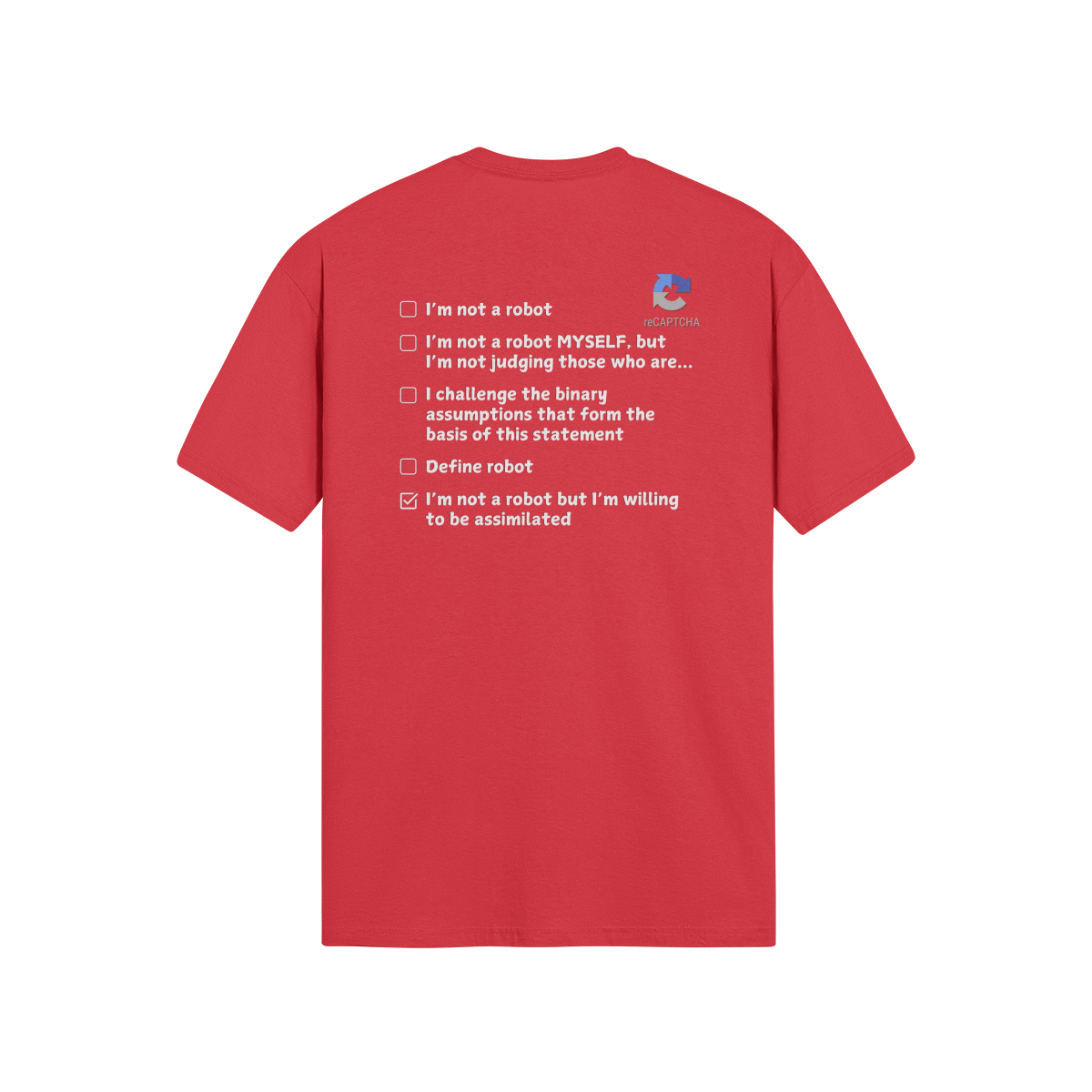 "Are you a Robot?" (Borg Version) T-Shirt (LT)(Print both sides)