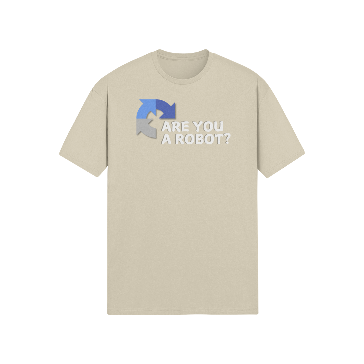"Are you a Robot?" (Non-Judgemental version) T-Shirt (LT)(Print both sides)