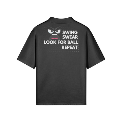 "Swing. Swear. Look for Ball. Repeat" - Polo Golf Shirt (LT)