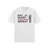"Eat. Sleep. CRICKET. Repeat." - T-Shirt (DT)