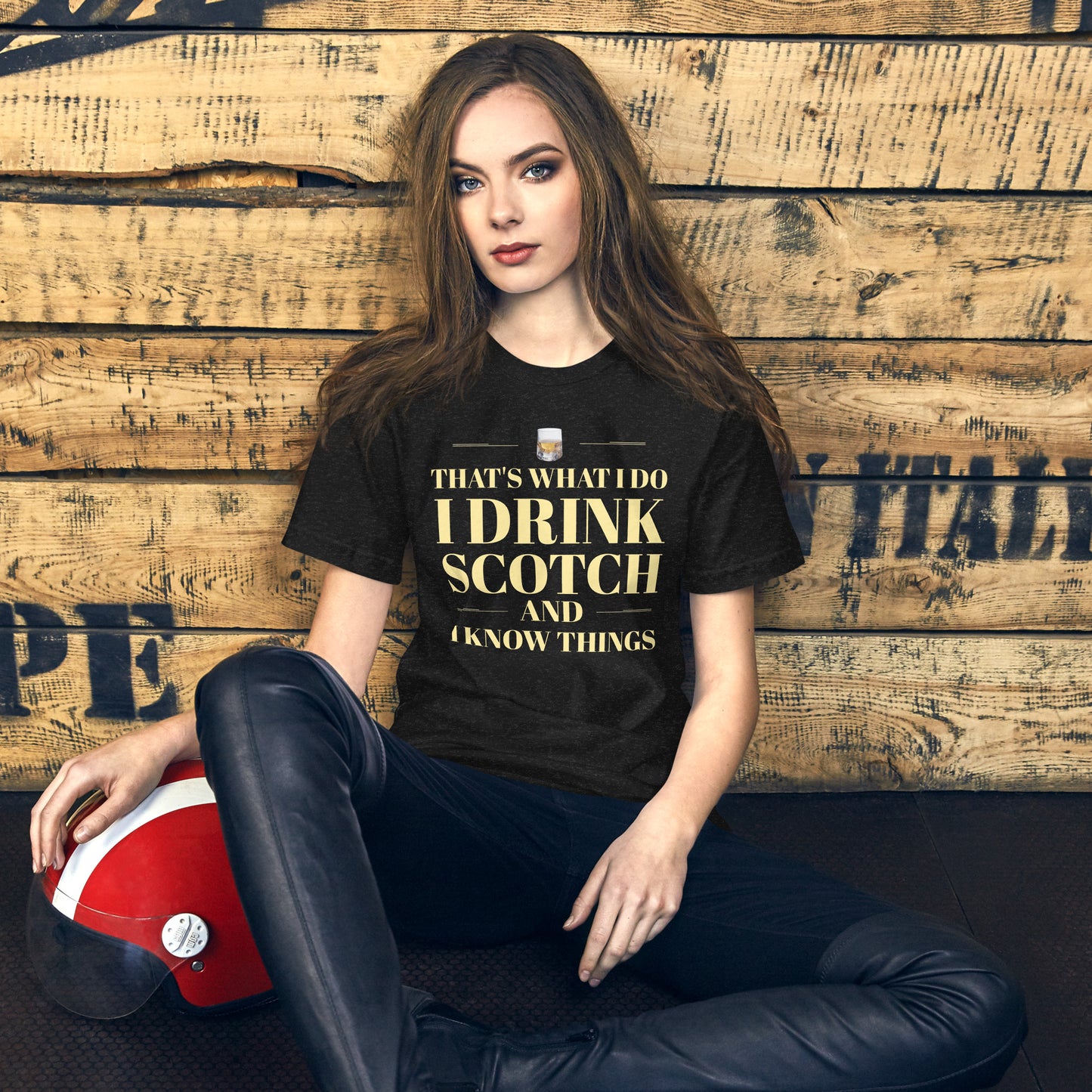 "That's What I Do. I Drink Scotch and I know Things." - T-shirt, unisex (LT)