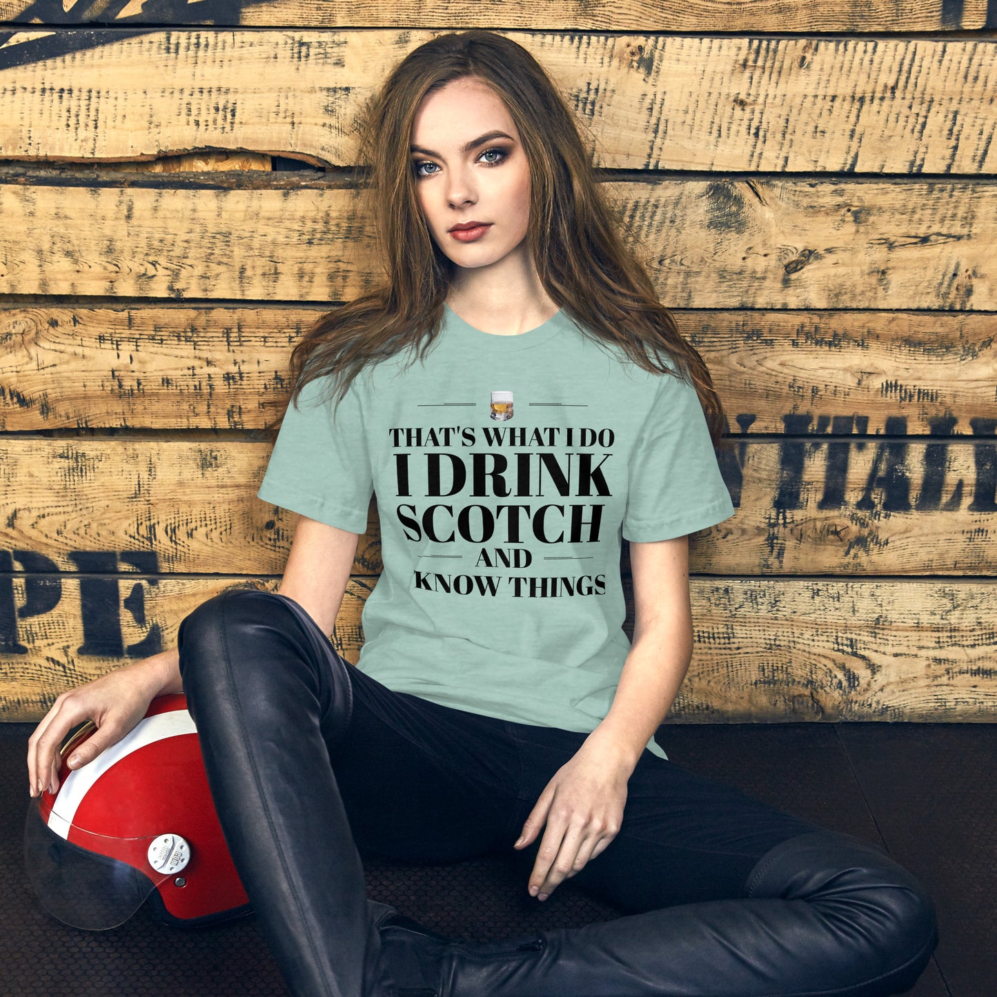 "That's What I Do. I Drink Scotch and I know Things." - T-shirt, unisex (DT)