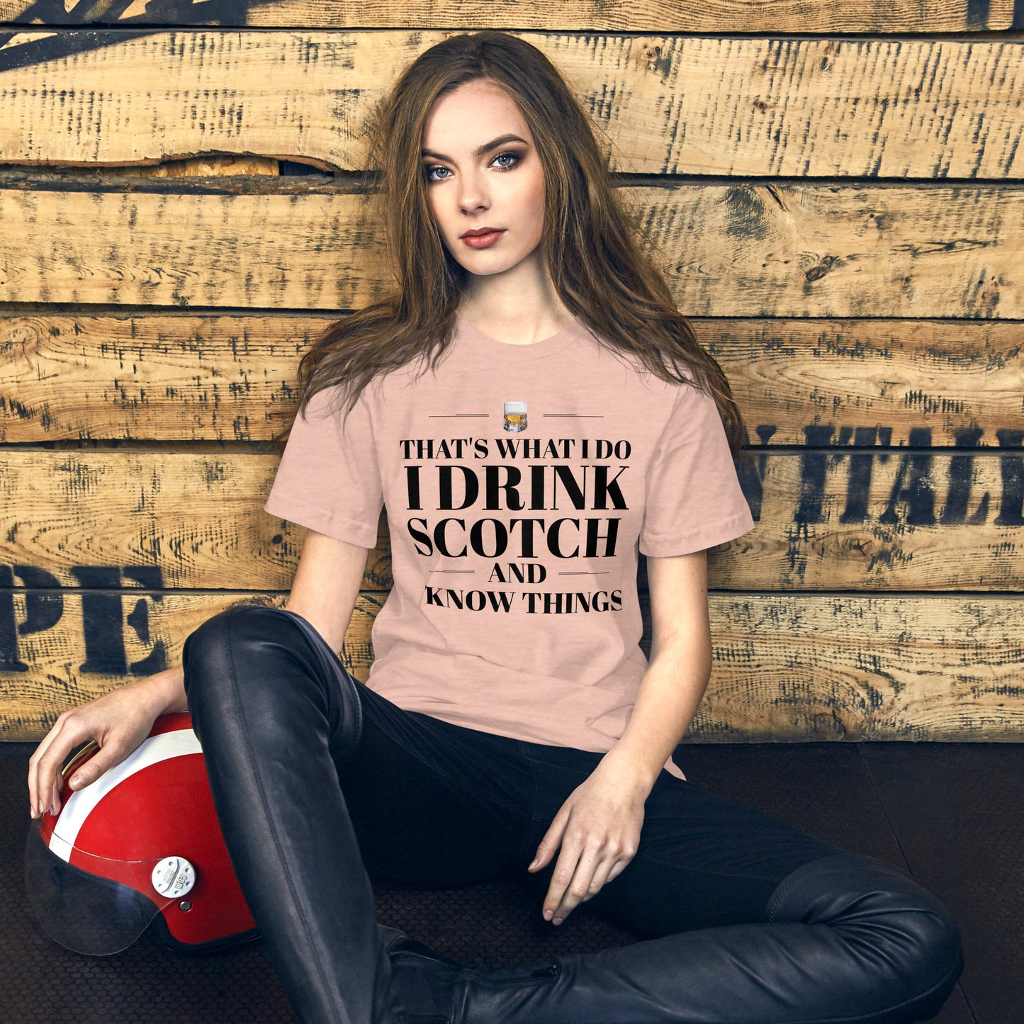 "That's What I Do. I Drink Scotch and I know Things." - T-shirt, unisex (DT)