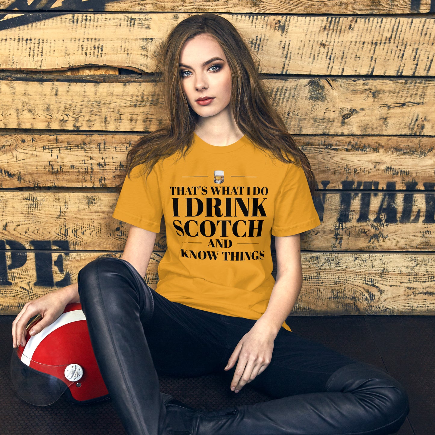 "That's What I Do. I Drink Scotch and I know Things." - T-shirt, unisex (DT)