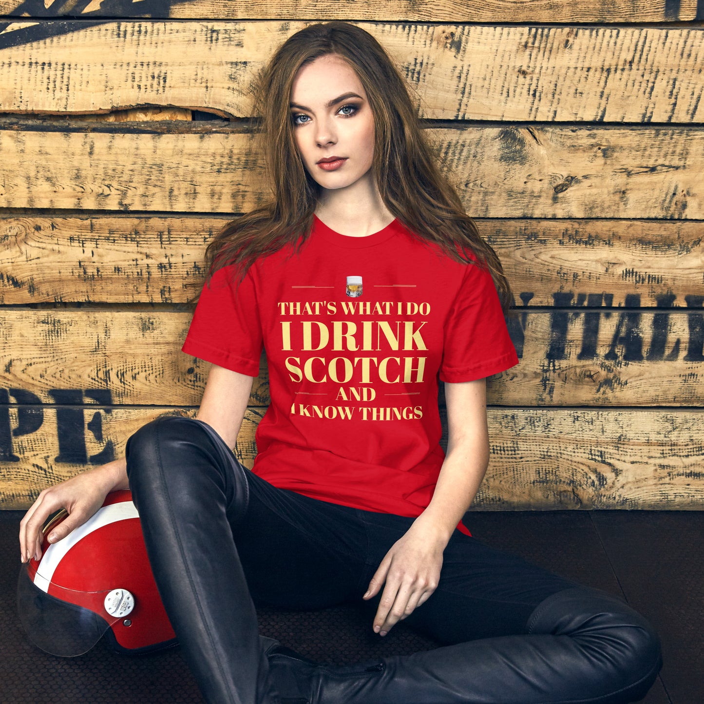 "That's What I Do. I Drink Scotch and I know Things." - T-shirt, unisex (LT)