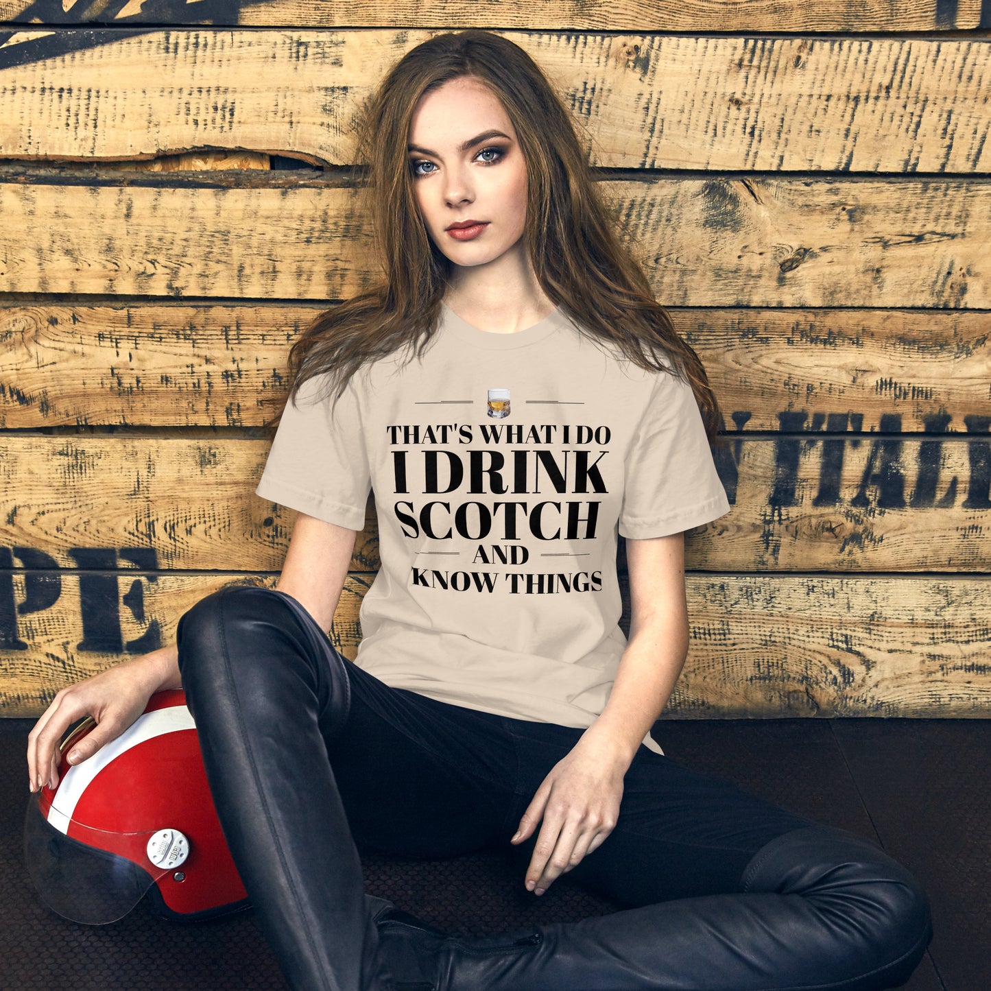 "That's What I Do. I Drink Scotch and I know Things." - T-shirt, unisex (DT)