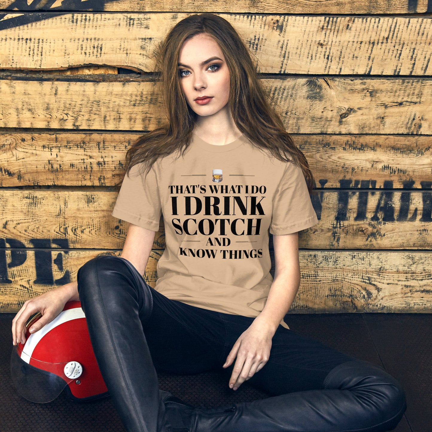 "That's What I Do. I Drink Scotch and I know Things." - T-shirt, unisex (DT)