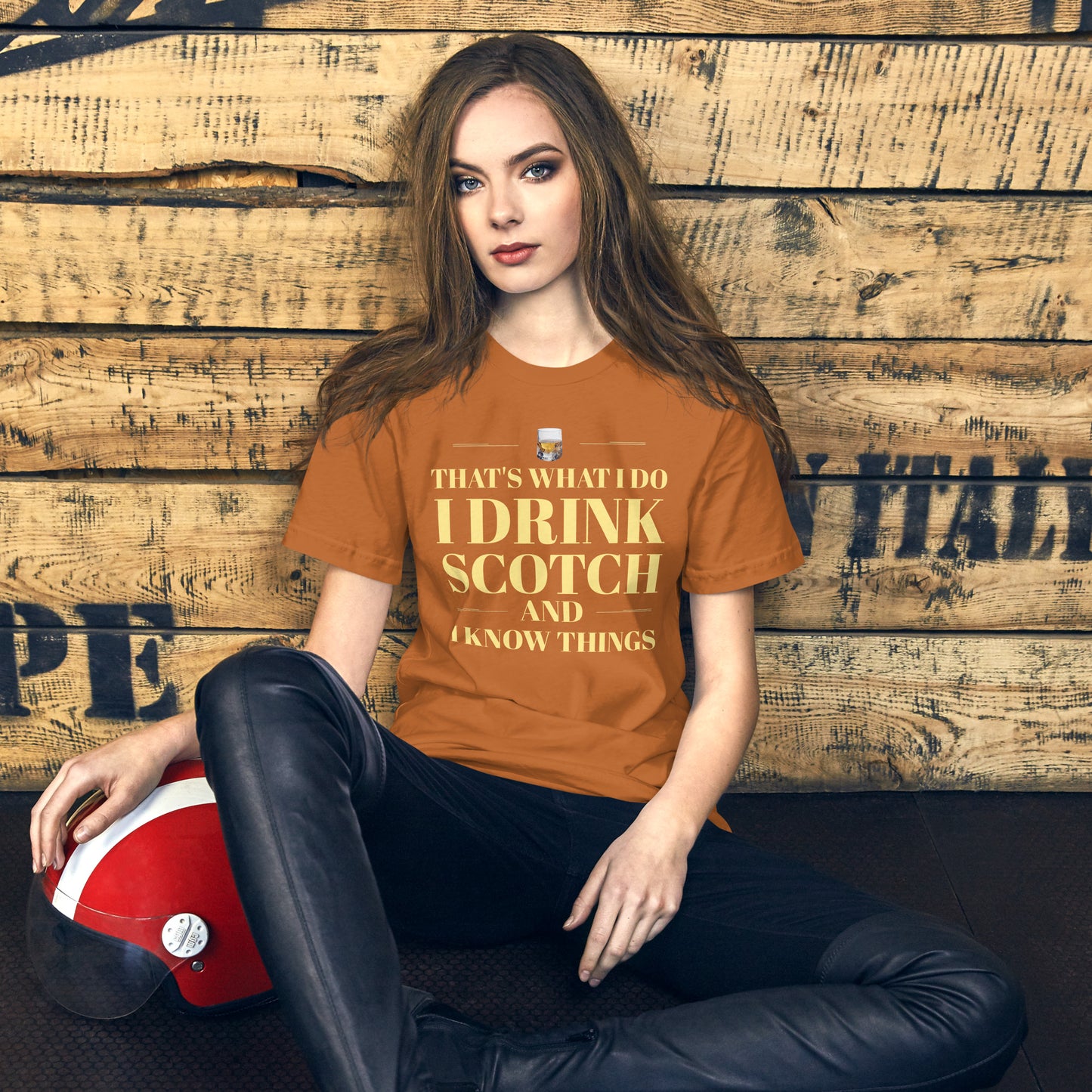 "That's What I Do. I Drink Scotch and I know Things." - T-shirt, unisex (LT)