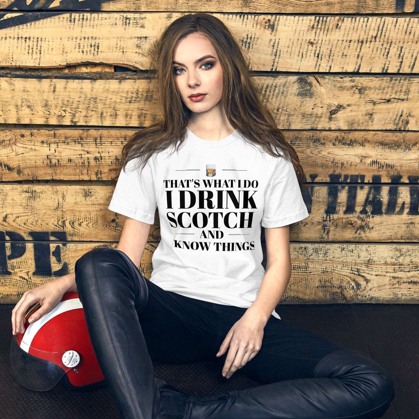 "That's What I Do. I Drink Scotch and I know Things." - T-shirt, unisex (DT)